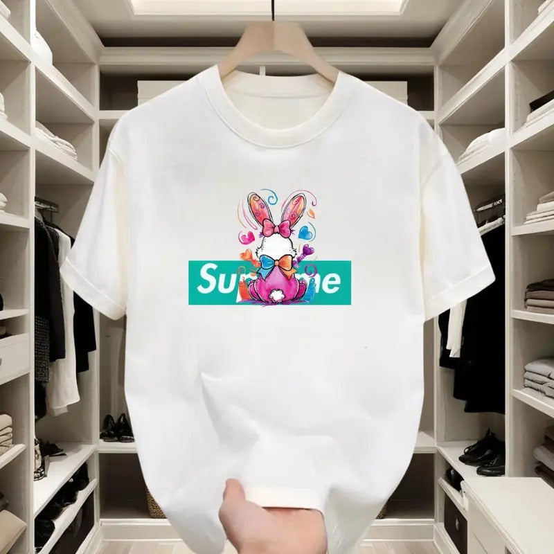 Bunny Trend! Soft & Lightweight Prints Spring Outings Casual Get Togethers T-Shirts