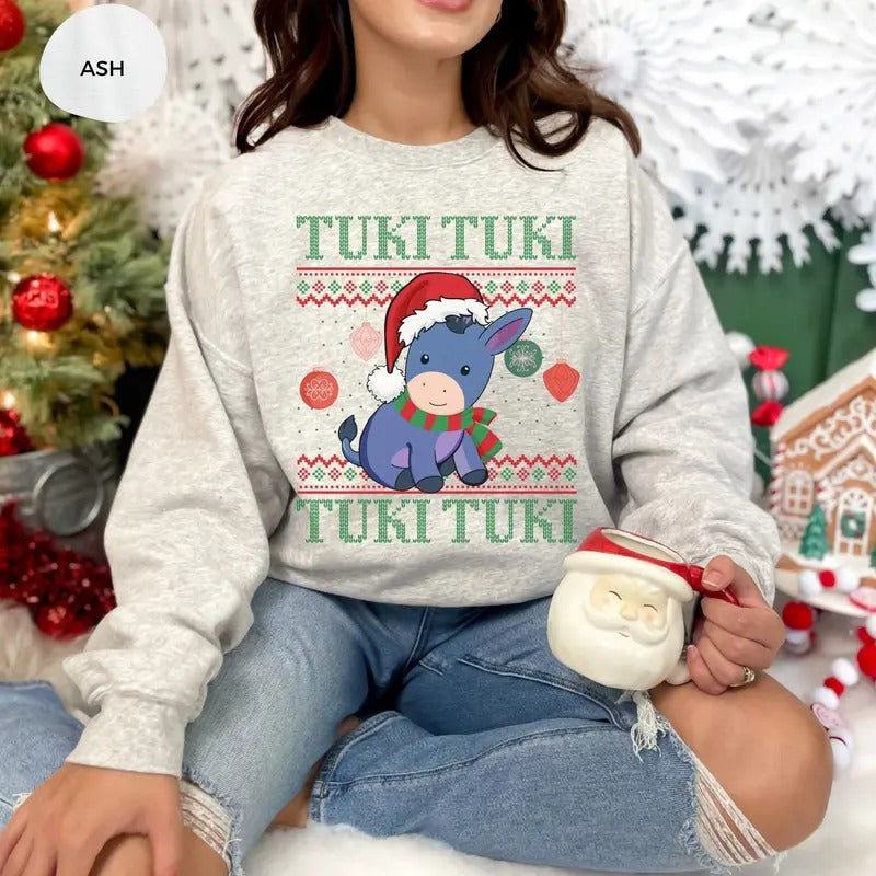 Burrito Sabanero De Navidad Tuki Tuki Latina Ugly Mexican Feliz Navidad Knit Womenswear T-Shirts