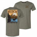 Busch Beer Brewed Hunt Front Back Print T-Shirts