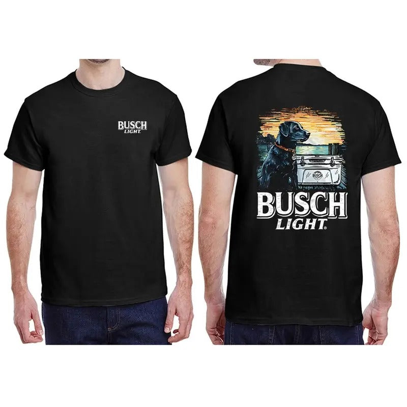 Busch Light Best Friend Heartmap Print Summer Casual Classic T-Shirts