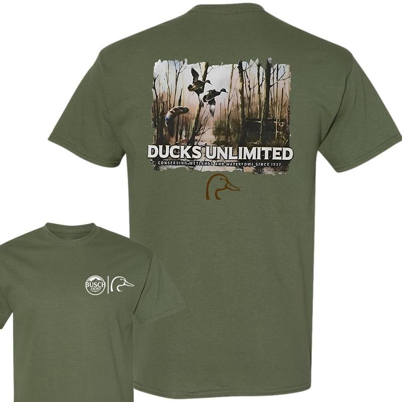 Busch Light Ducks Unlimited DRG Double Sides DRG Wompwompmrcomershirtstyle{N002}2 T-Shirts