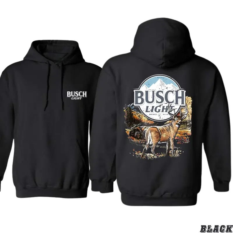 Busch Light Majestic Deer Mountain Classic Fit Menswear T-Shirts