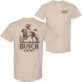 Busch Light Hunting Dog Front Back Print T-Shirts