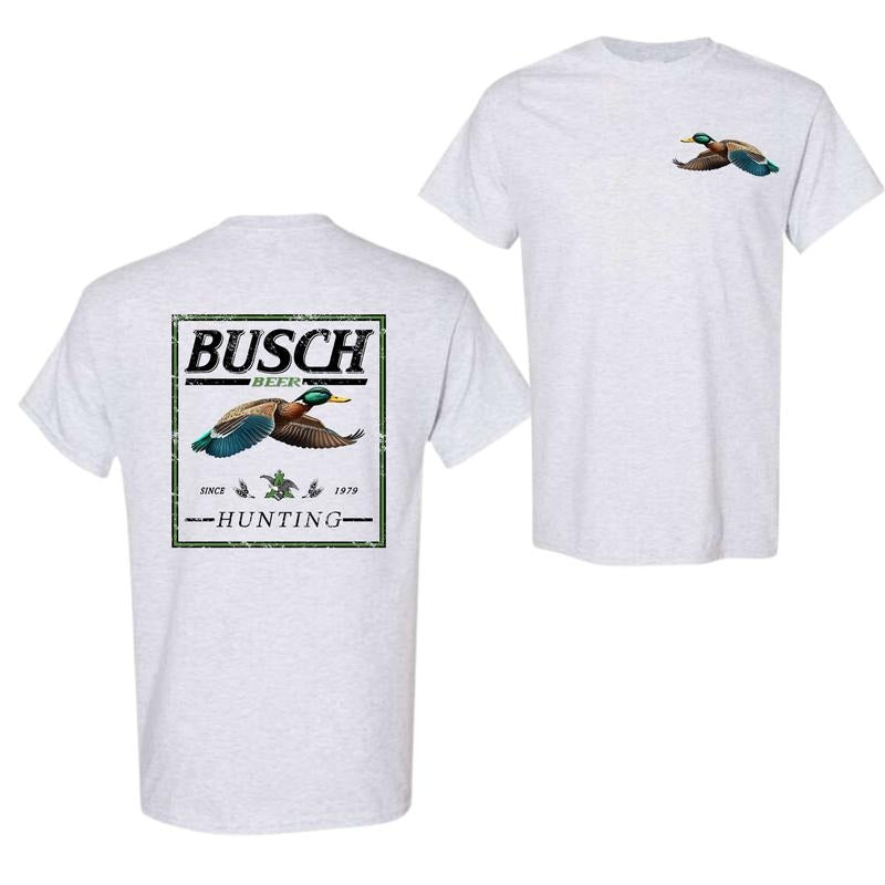 Busch Light Hunting Duck Him Her Classic Cotton T-Shirts