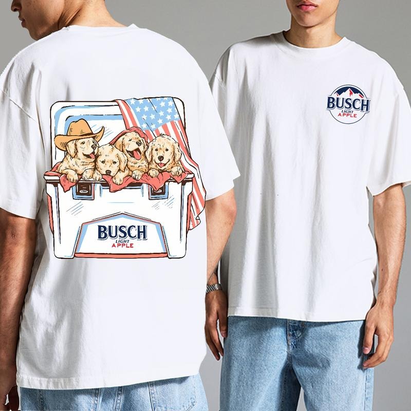 Busch Light Red White Busch Light Flag T-Shirts