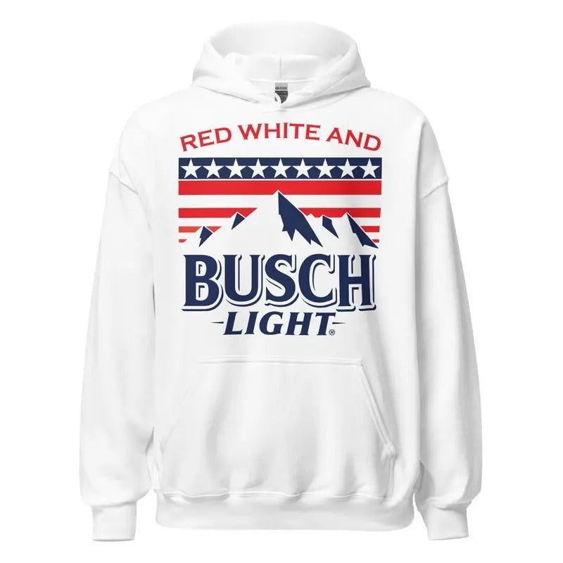 Busch Red White & Busch Light White Shirt Shirt Shirt Hot Tikotk 2024 T-Shirts