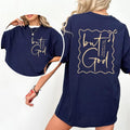 But God Made Way 2 Sided Pure Cotton Casual Street Crew Neck Short Sleeve Tops T-Shirts