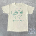 But Is Art Alien Funny Alien Retro Ufo Shirt Funny Saying Shirt Meme Relaxed Cotton Shirt Beige Shirt T-Shirts