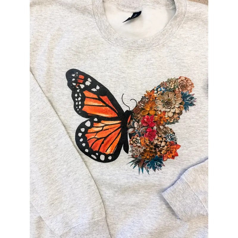 Butterfly Succulent Top T-Shirts