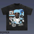CALL ME WHEN YOU GET LOST Tyler Creator 4.4 Tyler Creator Printed Cotton Casual Crew Neck Black Menswear Top Underwear T-Shirts