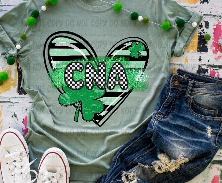CNA Clover Heart DTF Transfers THIS IS NOT SHIRT T-Shirts