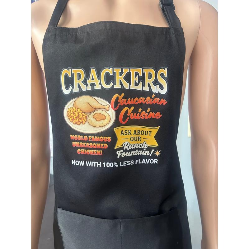 CRACKERS CAUCASIAN CUISINE ADJUSTABLE BBQ APRON T-Shirts