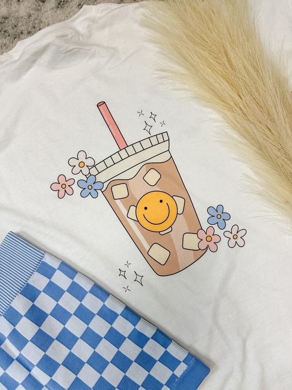 Caffeinated & Happy Top T-Shirts
