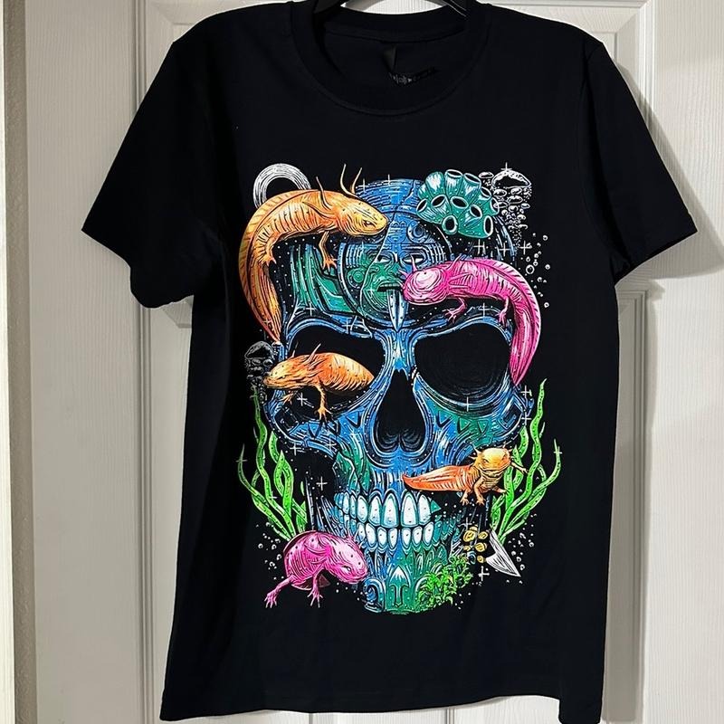 Calavera Axoloth Casual Cotton T-Shirts