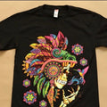 Calavera Penacho Cotton Black T-Shirts
