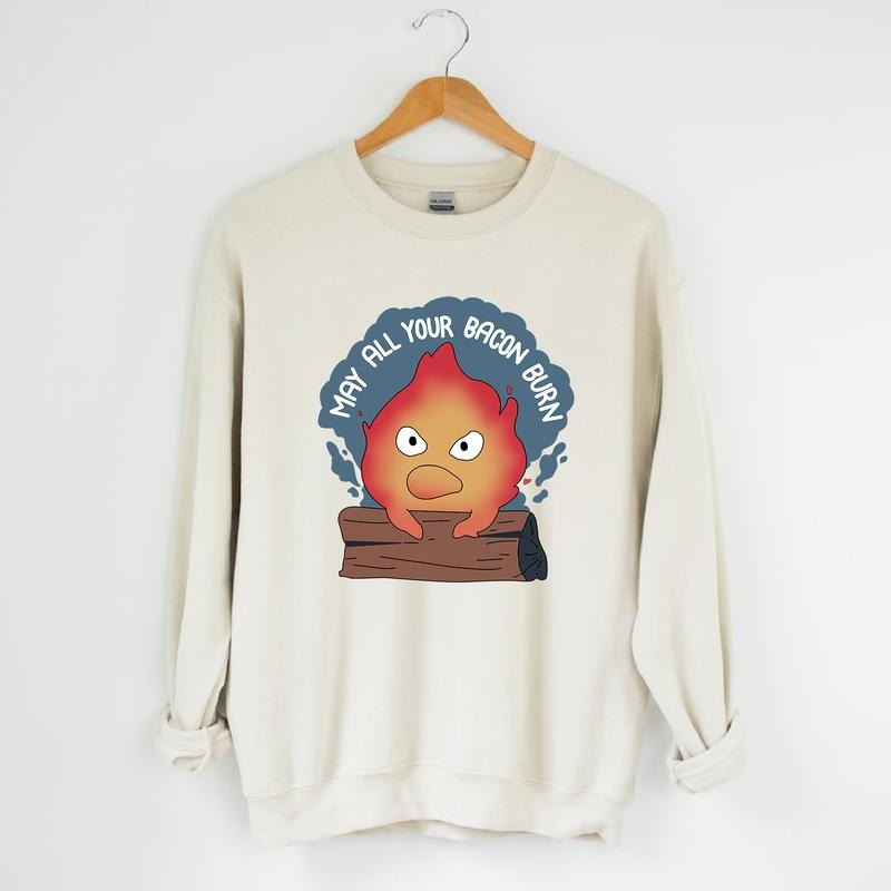 Calcifer May All Your Bacon Burn Howl'S Moving Castle T-Shirts