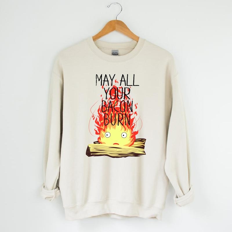 Calcifer May All Your Bacon Burn Howl'S Moving Castle style{N002}2 T-Shirts