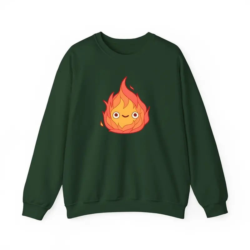 Calcifer Howls Moving Castle Shirt Studio Ghibli Howl Sophie Anime Fan T-Shirts