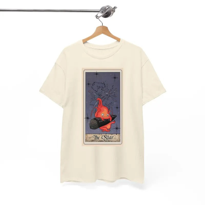 Calcifer Tarot Card Howls Moving Castle Howl Sophie Anime T-Shirts