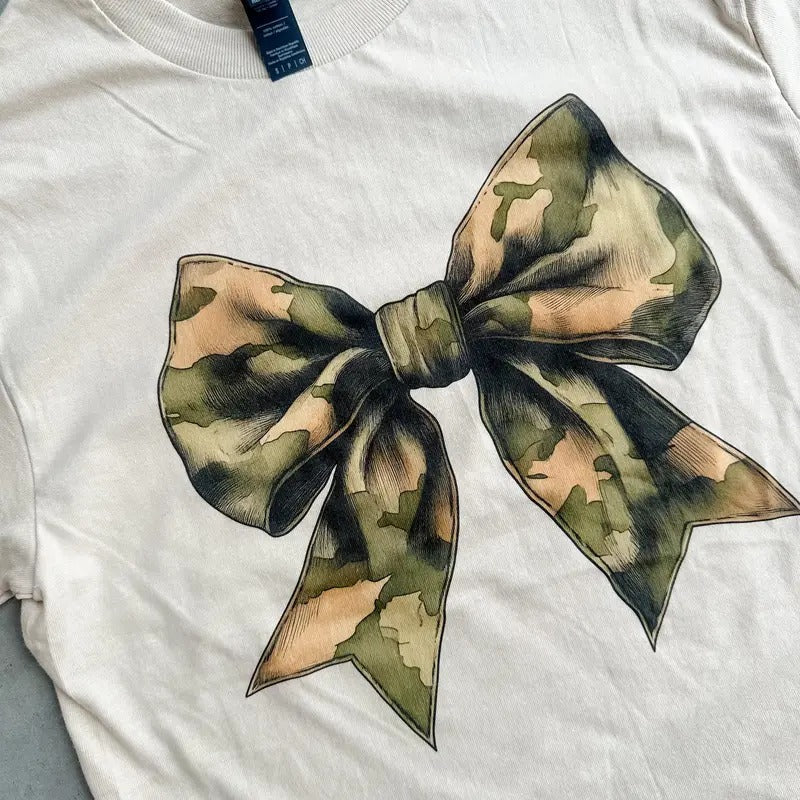 Camo Bow Top T-Shirts
