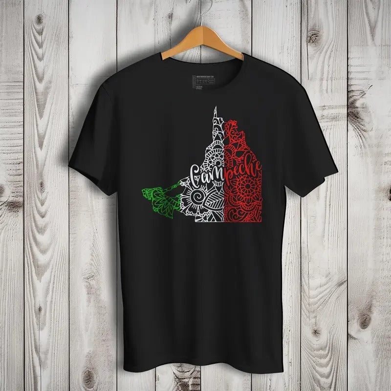 Campeche Mexico Patriotic Mexican Short Sleeve Playera Patriota De Mexico Casual T-Shirts