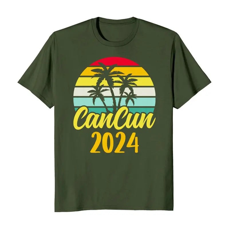 Cancun 2024 Mexico Vacation Trip Casual T-Shirts