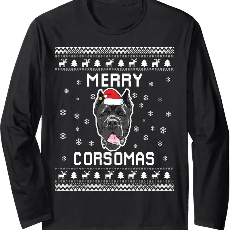 Cane Corso Dog Owner Ugly Holidays Long Sleeve T-Shirts