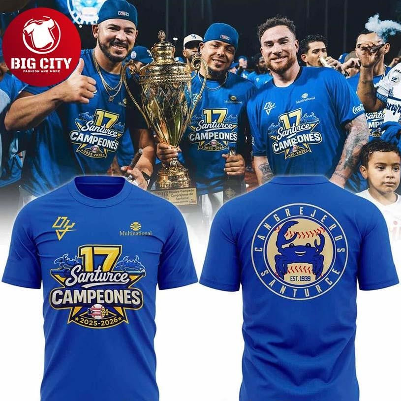Cangrejeros De Santurce LBPRC 2026 Campeon Two Sided Shirt