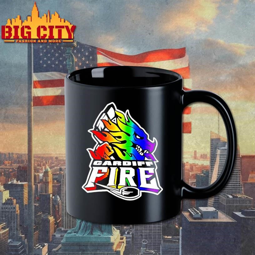 Cardiff Fire Hockey Logo Pride Shirt