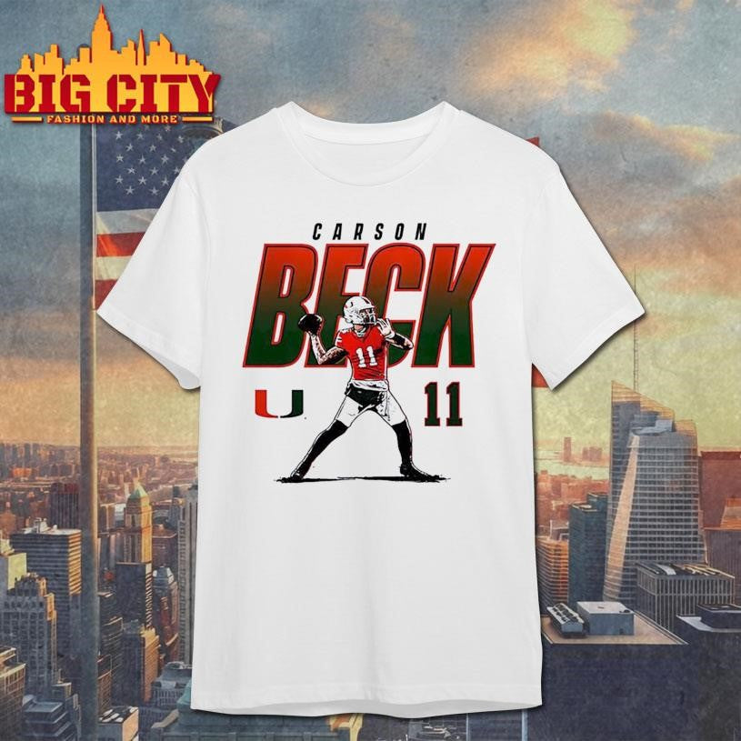 Carson Beck Miami Football NCAA Legends Caricature Shirt