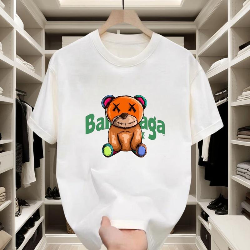 Cartoon Bear Fever! Soft Textured Vivid Prints Casual Weekends Amusement Park Trips T-Shirts