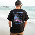 Casual Man O' War Print Menswear Top Streetwear T-Shirts