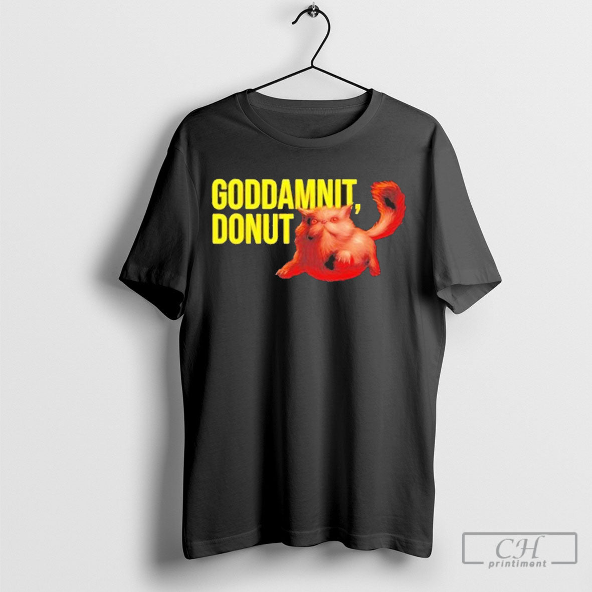 Cat Goddamnit Donut T Shirt Poster