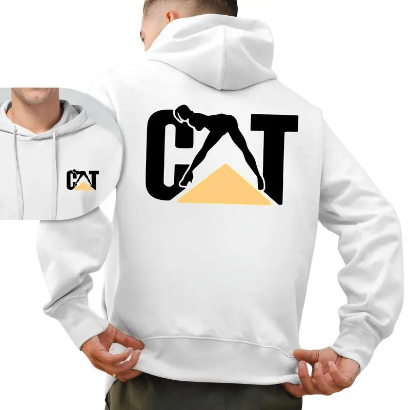 Cat Woman Shirt Cat Woman Classic Fabric Shirt Lady Cat Menswear Tops Human Casual Long Sleeve T-Shirts