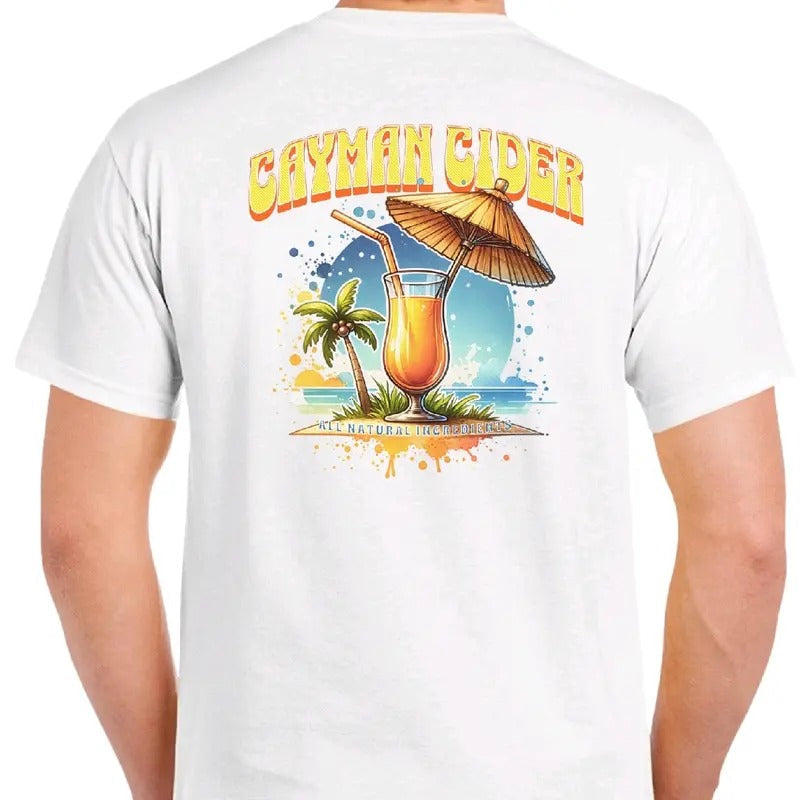 Cayman Cider Funny Menswear Humor Casual Cotton T-Shirts