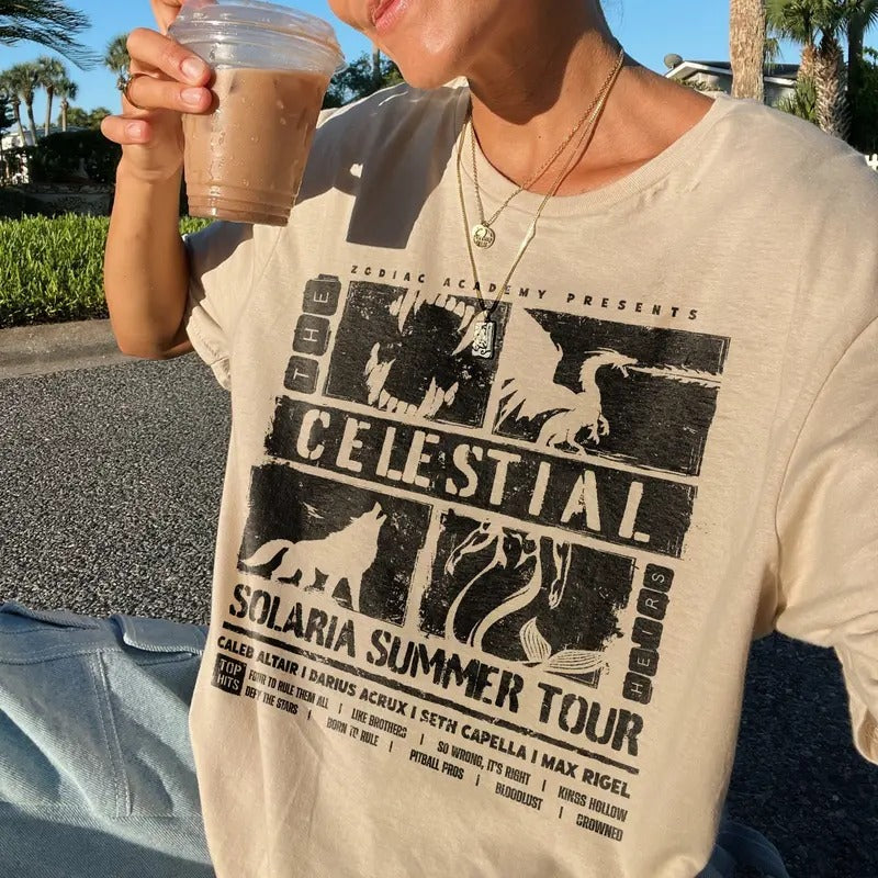 Celestial Heirs Band Shirt Zodiac Academy Darius Acrux Caleb Altair Max Rigel Seth Capella Vega Twins Professor Lance Orion T-Shirts