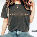 Celestjal Shirt Moon Phase Boho Mystical Moon Sun Boho Moon Spiritual Moon T-Shirts