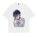 Chainsaw Man "Gentle Reze" Vintage Anime 100% Cotton Original Top White Casual T-Shirts