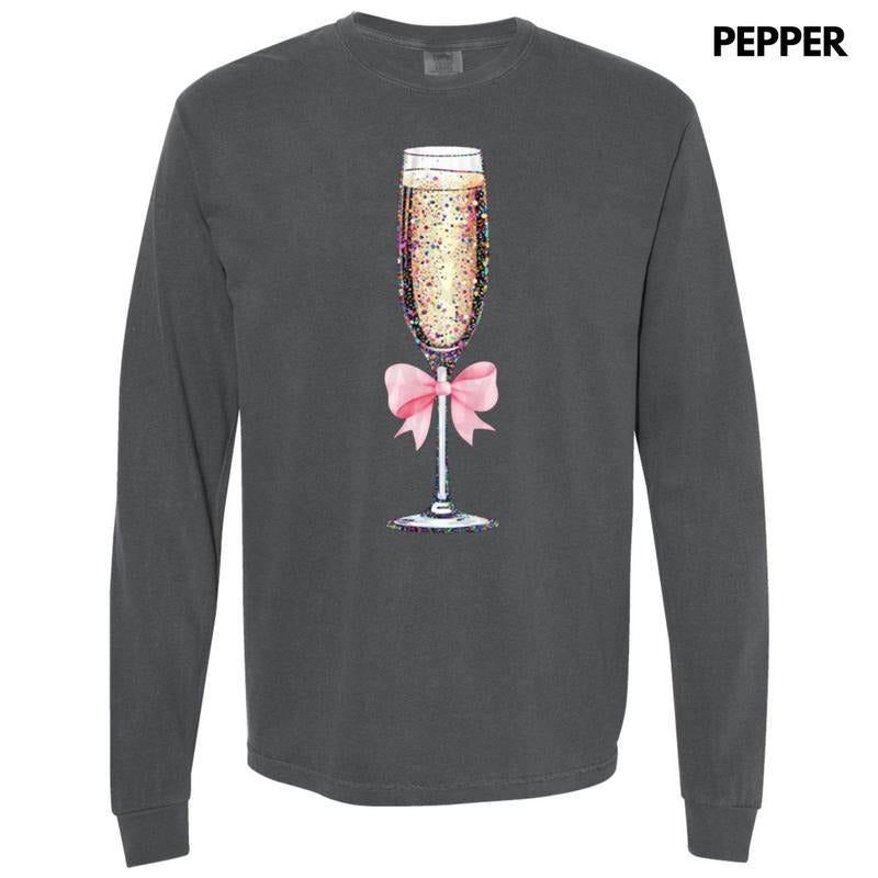 Champagne Coquette Long Sleeve Comfort Colors T-Shirts