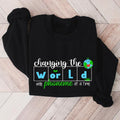 Changing World One Phoneme Time Dyslexia Teacher Teach Read Kindergarten Teacher T-Shirts