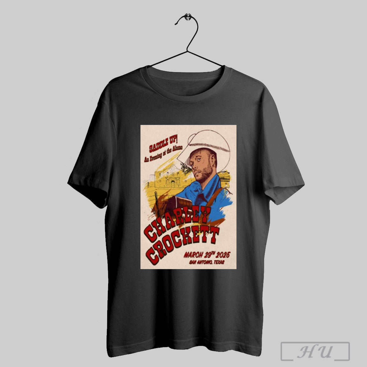 Charley Crockett Mar 29 2025 San Antonio Texas Tour T Shirt