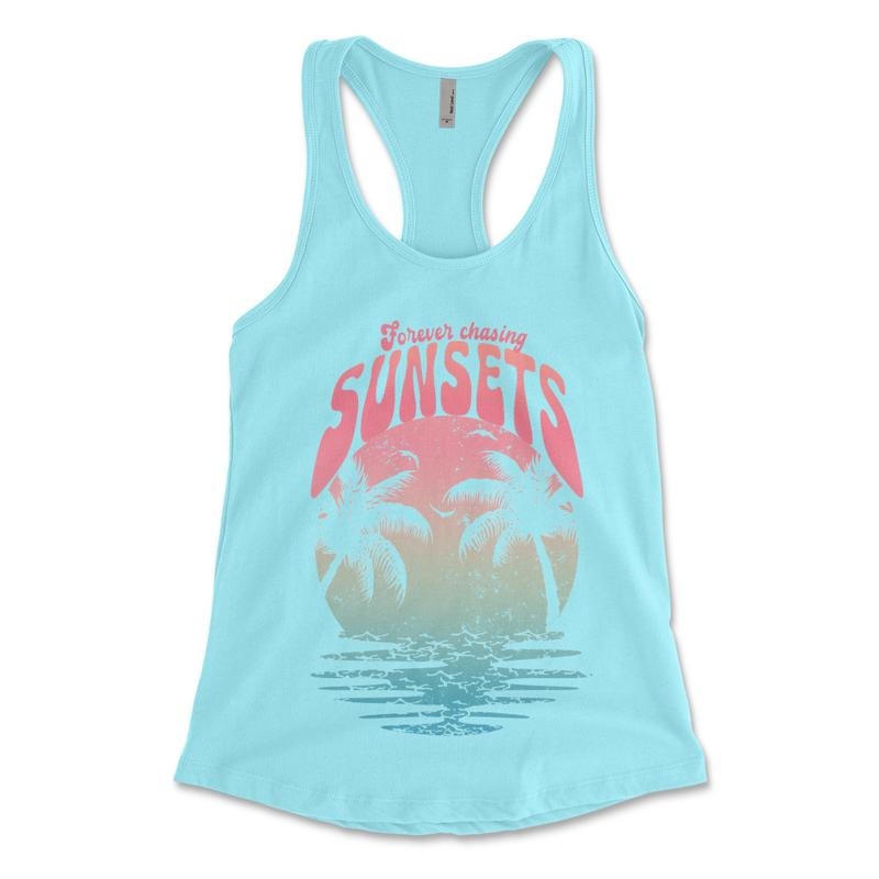 Chasing Sunsets Summer Summer Oversize T-Shirts