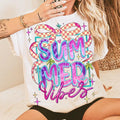 Checkedred Summer Coquette Bow Retro Hello Summer Shirt Checkered Summer Brushstroke Her Salty Soul Girl T-Shirts