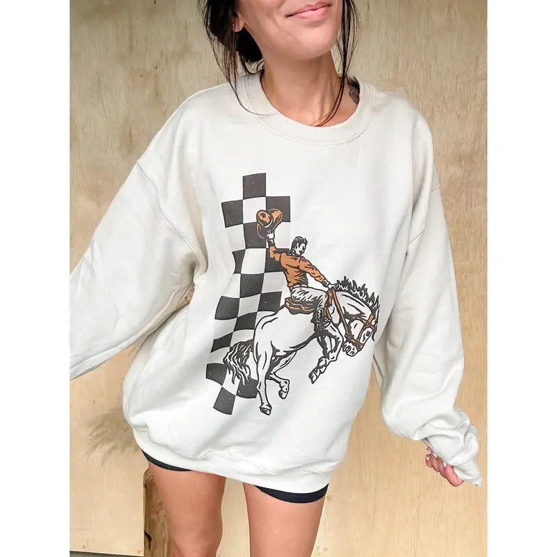 Checker Cowboy Top T-Shirts