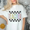Checkered Teacher T-Shirts