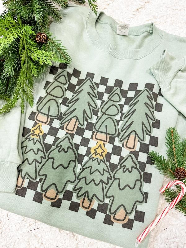 Checkered Tree T-Shirts