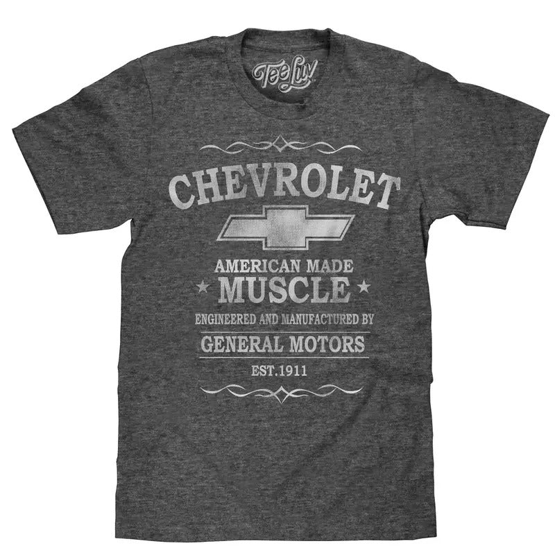 Chevrolet American Made Muscle Gray T-Shirts