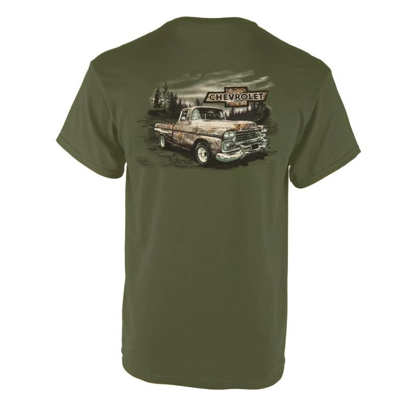 Chevrolet Camo Truck Vintage Hot Rod Muscle Car Car Enthusiasts Cotton Old School Top Menswear Streetwear Tropical Casual Shirt Cotton Y2k Outfits T-Shirts