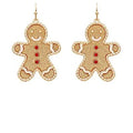 Chic Gingerbread Man Earrings T-Shirts