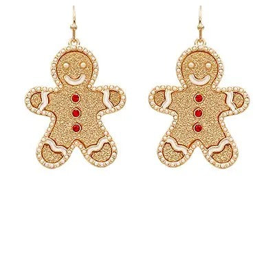 Chic Gingerbread Man Earrings T-Shirts